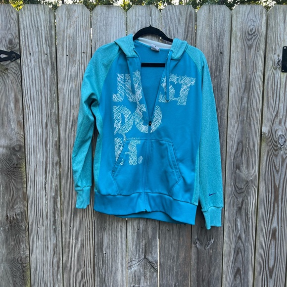 Nike Tops - Nike Just Do It Therma Fit Full Zip Hoodie Sweatshirt size Large